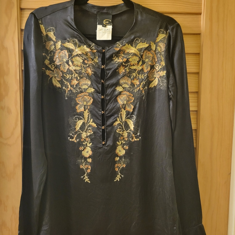Roberto Cavalli Silk  Long Sleeve Blouse